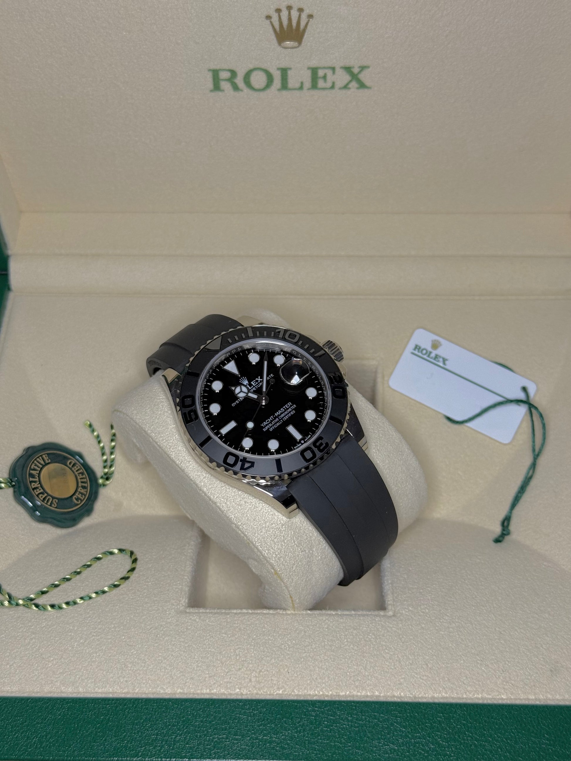 2023 ROLEX YACHT-MASTER 42 WHITE GOLD OYSTERFLEX 226659