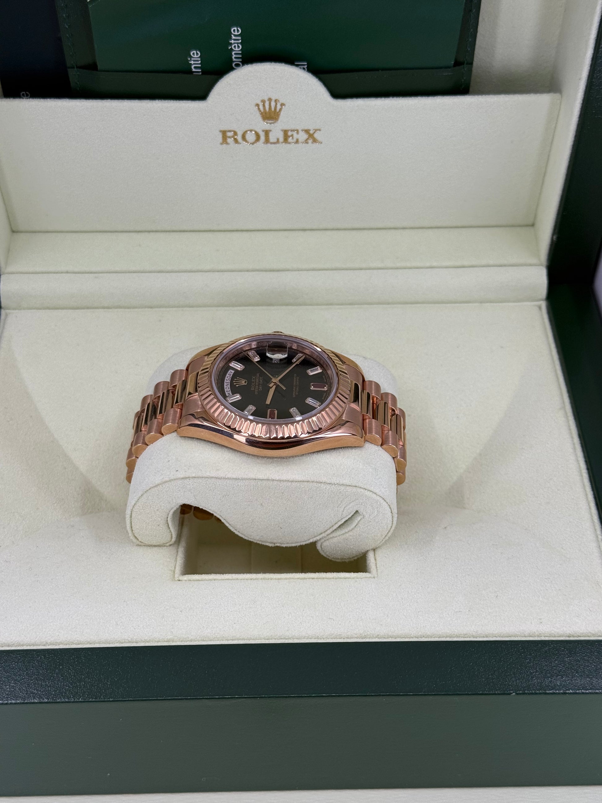 2011 ROLEX DAY-DATE II ROSE GOLD 41MM ‘RUBY DIAL’