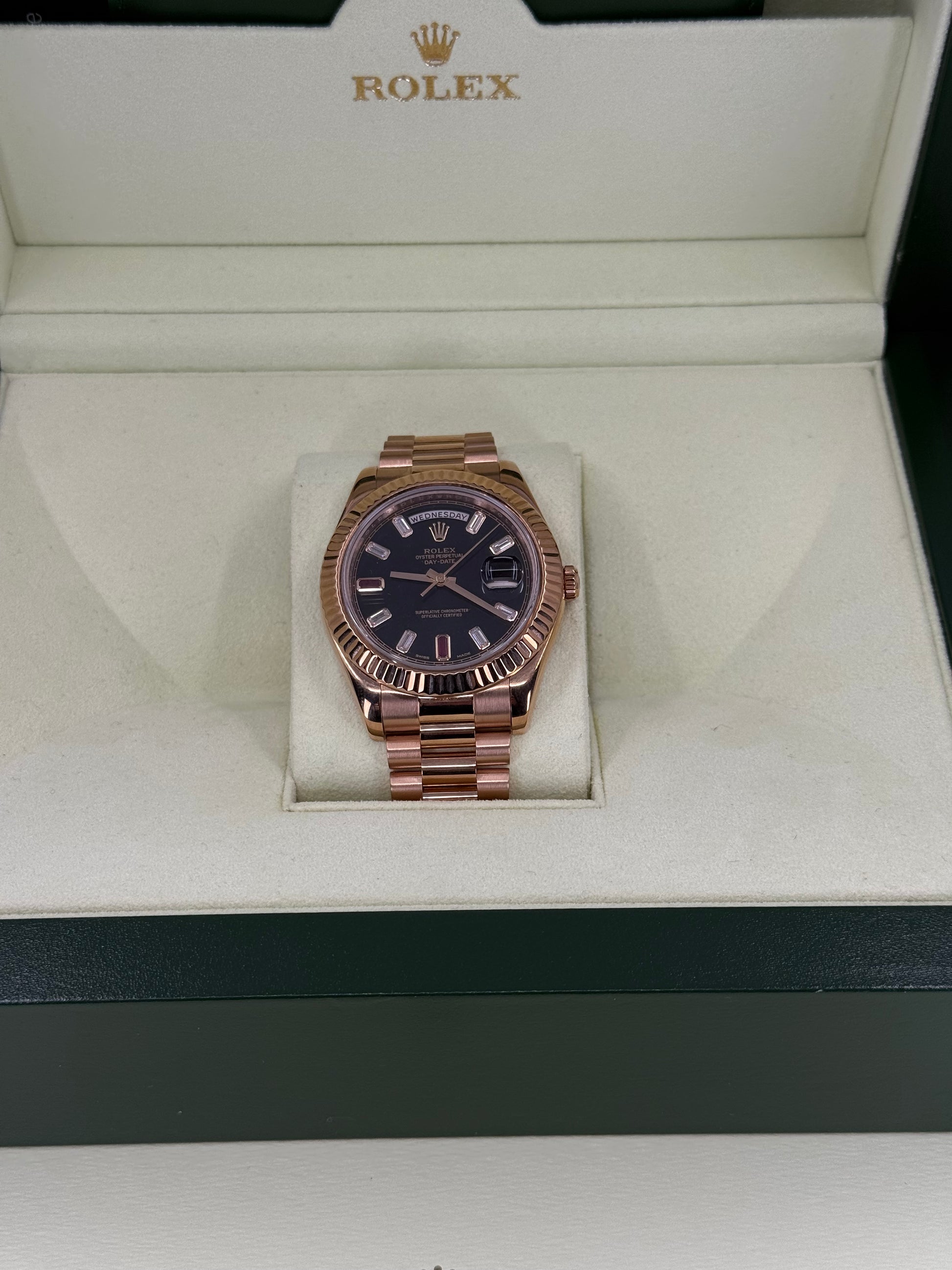 2011 ROLEX DAY-DATE II ROSE GOLD 41MM ‘RUBY DIAL’