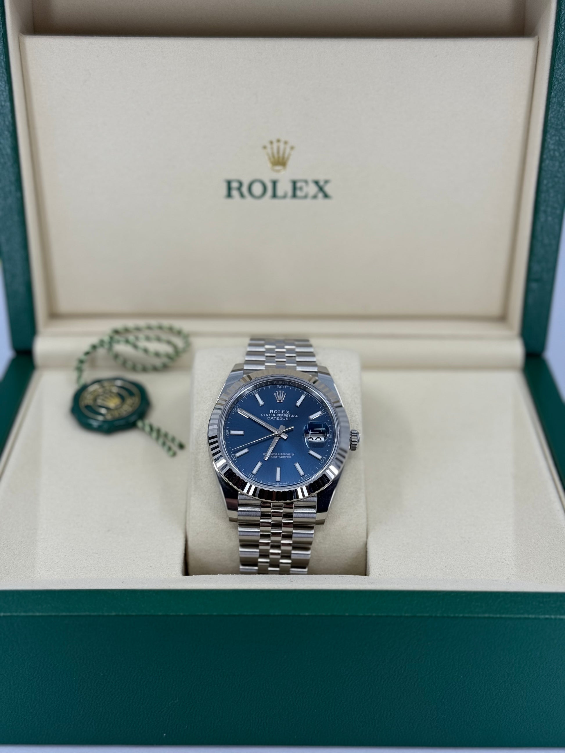 2025 ROLEX DATEJUST 41 STAINLESS STEEL BLUE DIAL 126334