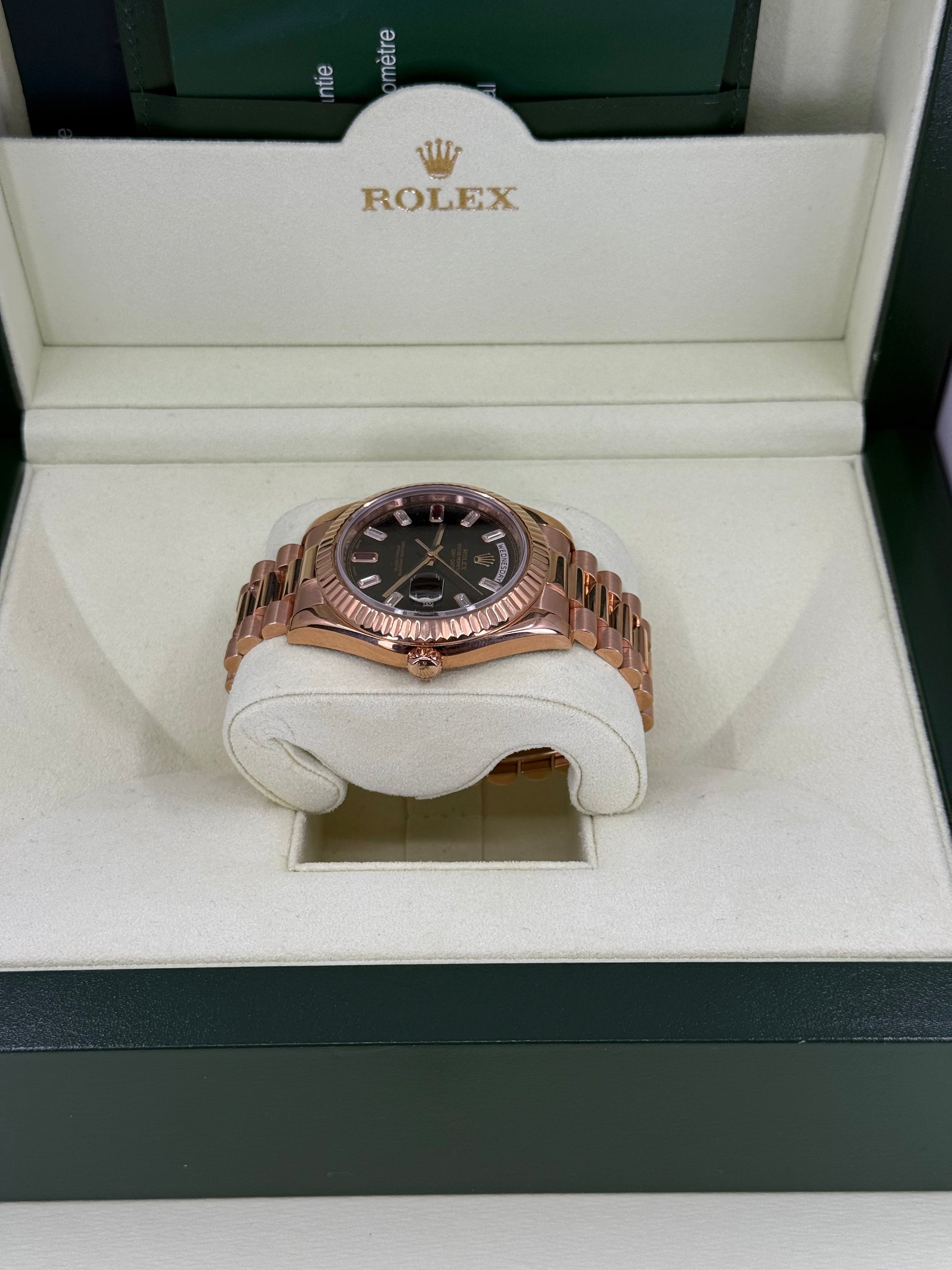 2011 ROLEX DAY-DATE II ROSE GOLD 41MM ‘RUBY DIAL’