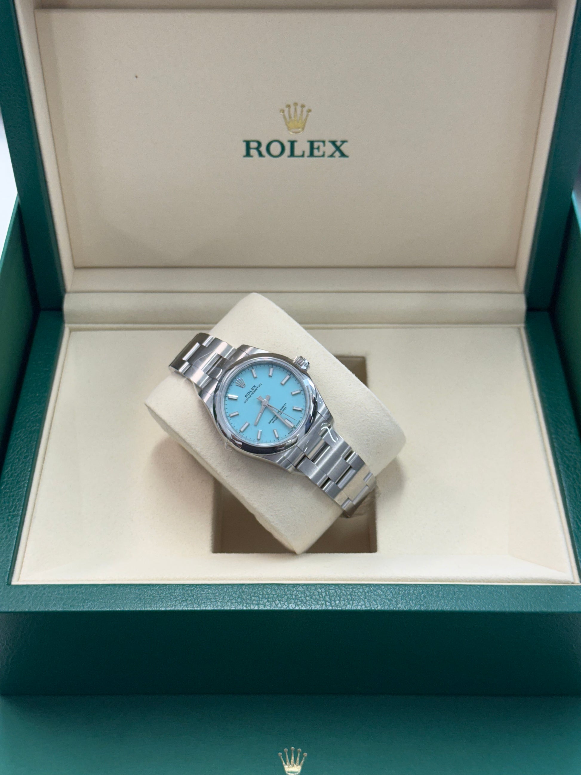 2025 ROLEX OYSTER PERPETUAL 31MM TIFFANY BLUE DIAL 277200