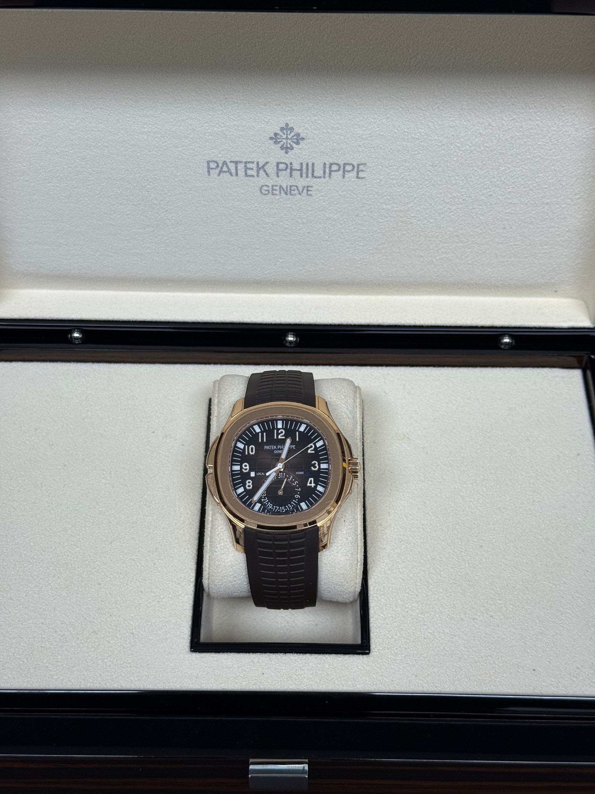 2021 PATEK PHILIPPE AQUANAUT TRAVEL TIME ROSE GOLD 40MM 5164r-001