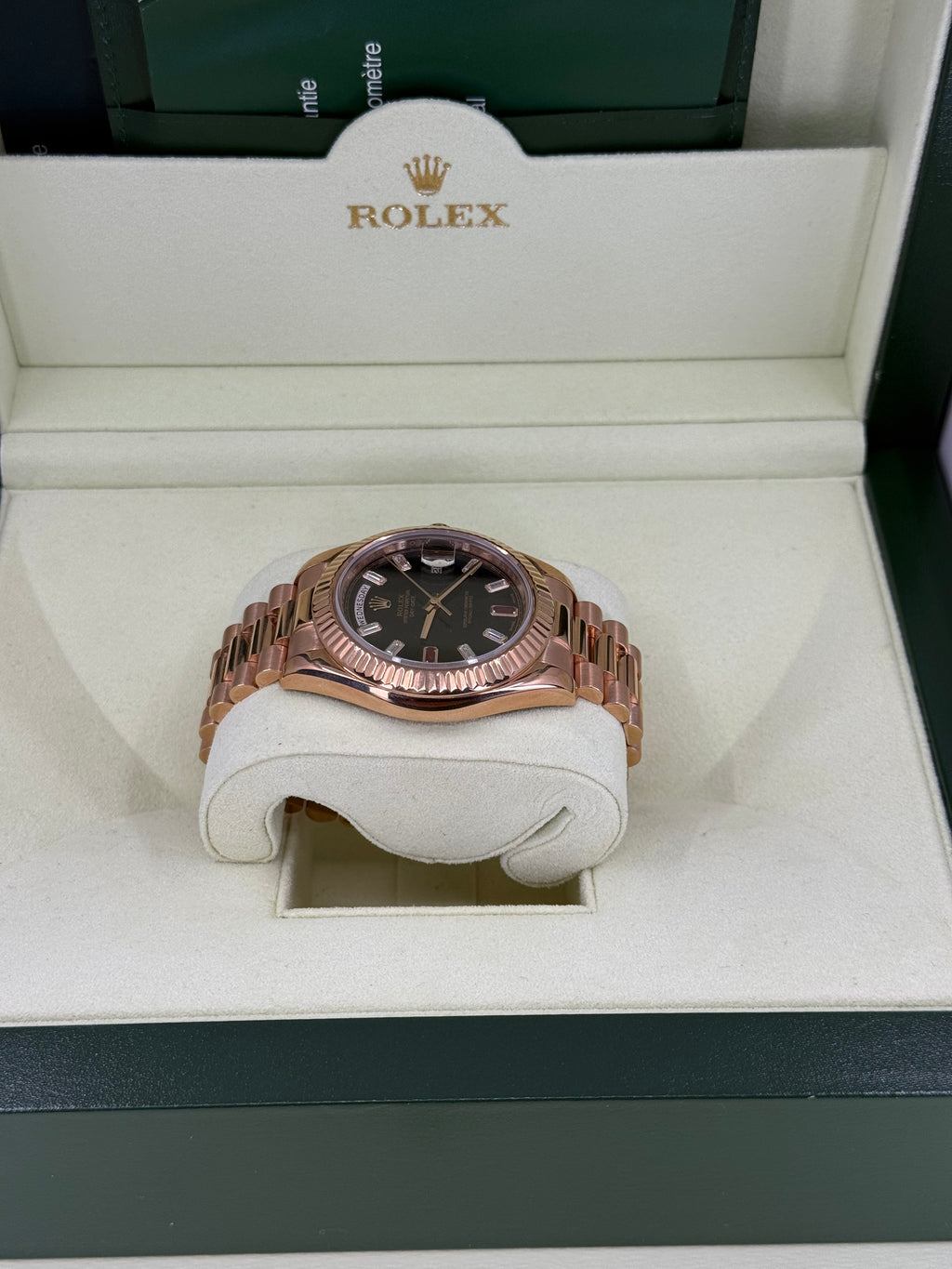 2011 ROLEX DAY-DATE II ROSE GOLD 41MM ‘RUBY DIAL’