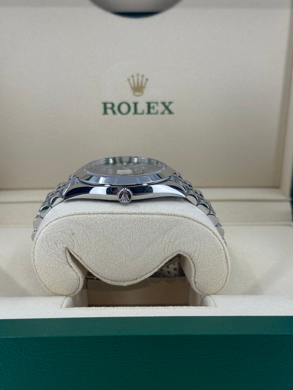 2024 ROLEX DATEJUST 41 STAINLESS STEEL WIMBLEDON DIAL 126300