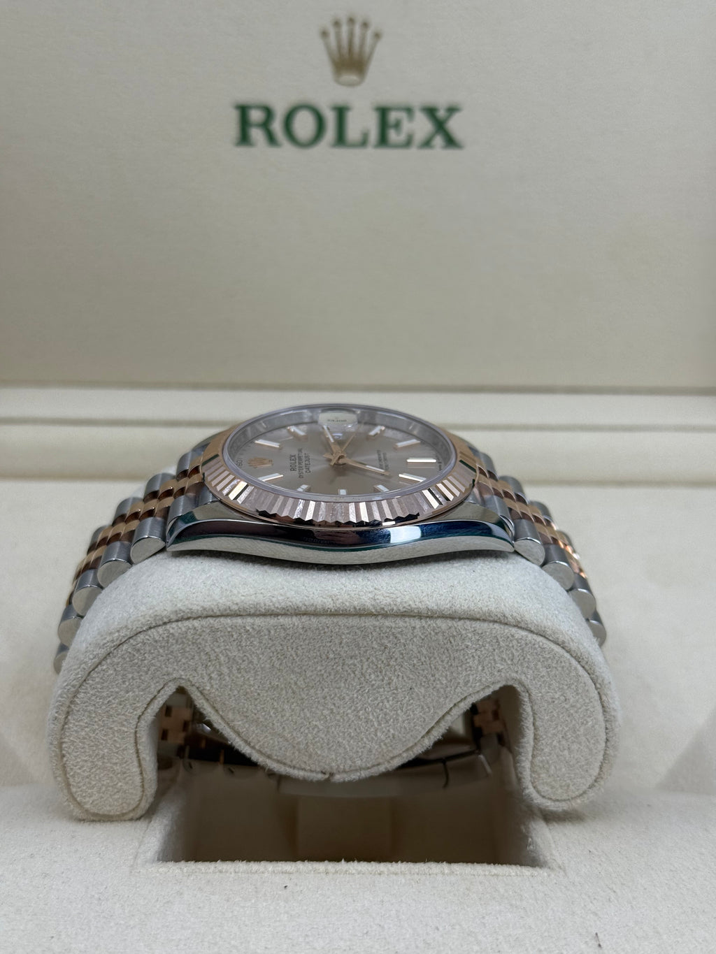 2023 ROLEX DATEJUST 41 STEEL/ROSE GOLD SUNDUST DIAL 126331