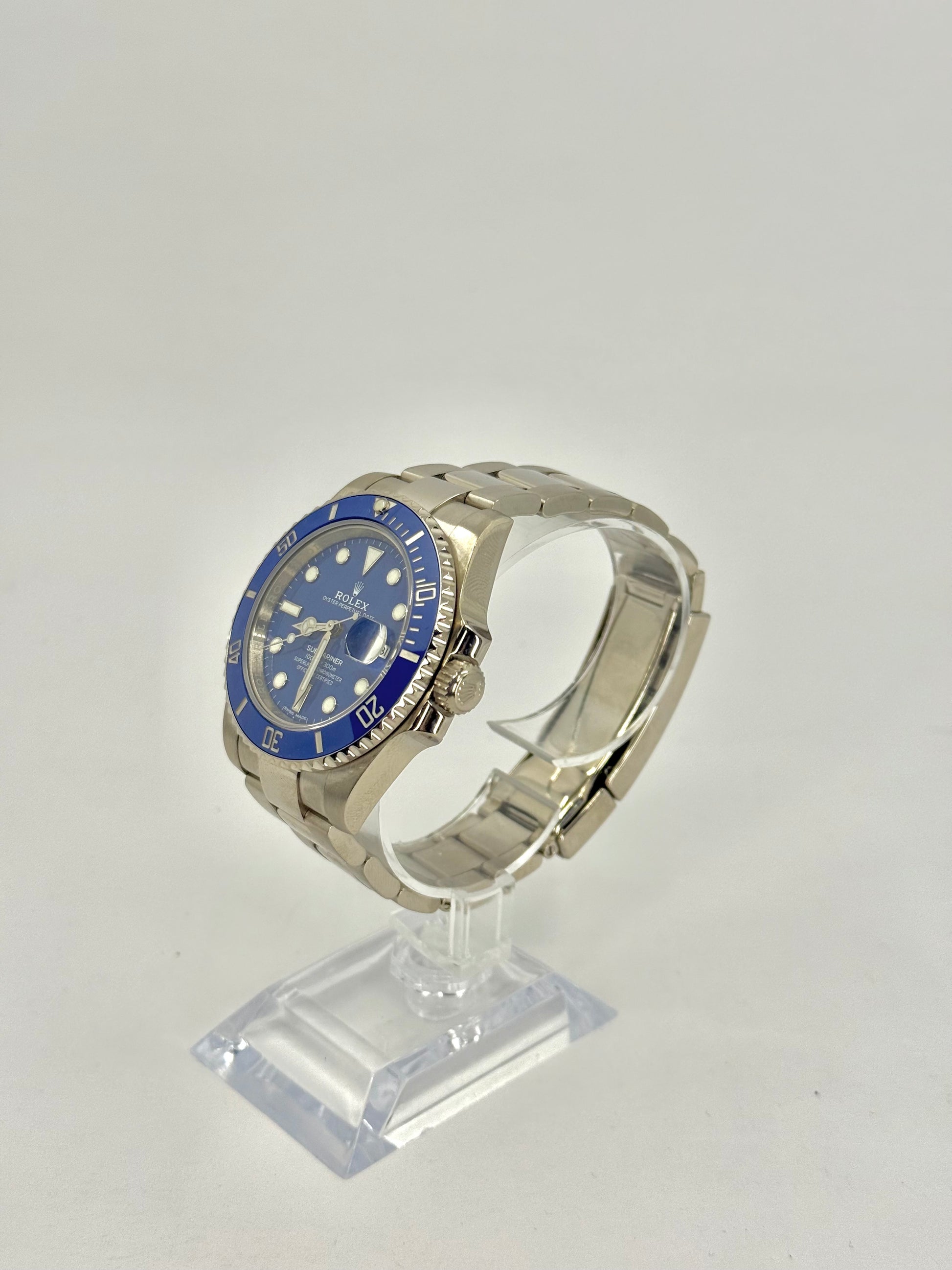 2018 ROLEX SUBMARINER WHITE GOLD BLUE DIAL 40MM 116519LB ‘Smurf’