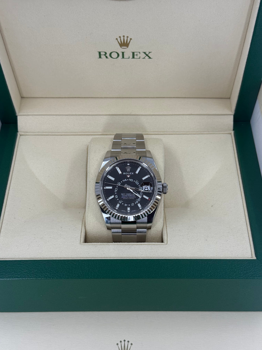 2021 ROLEX SKY-DWELLER STAINLESS STEEL 42MM BLACK DIAL 326934