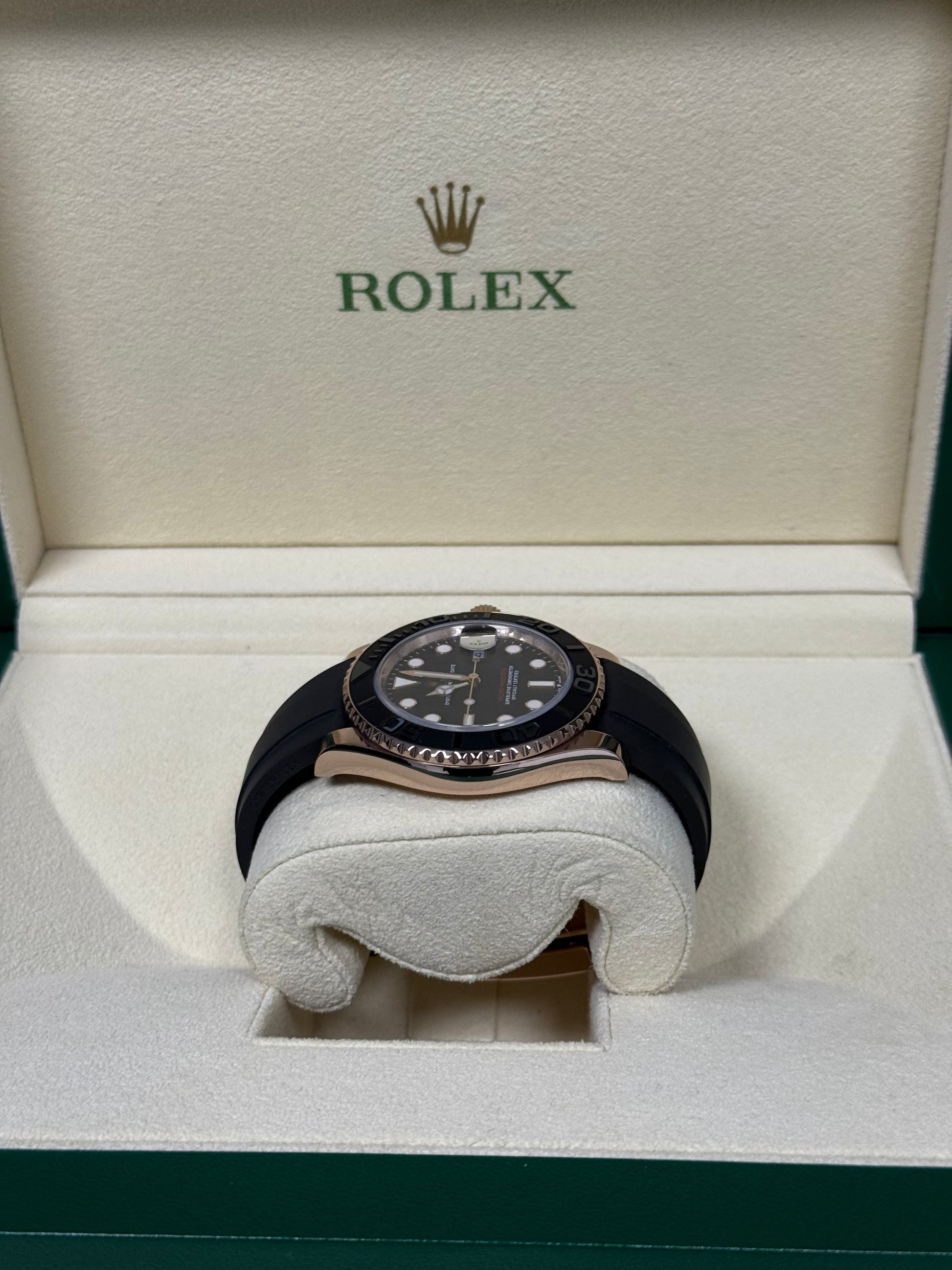 2021 ROLEX YACHT-MASTER 40 ROSE GOLD OYSTERFLEX 126655