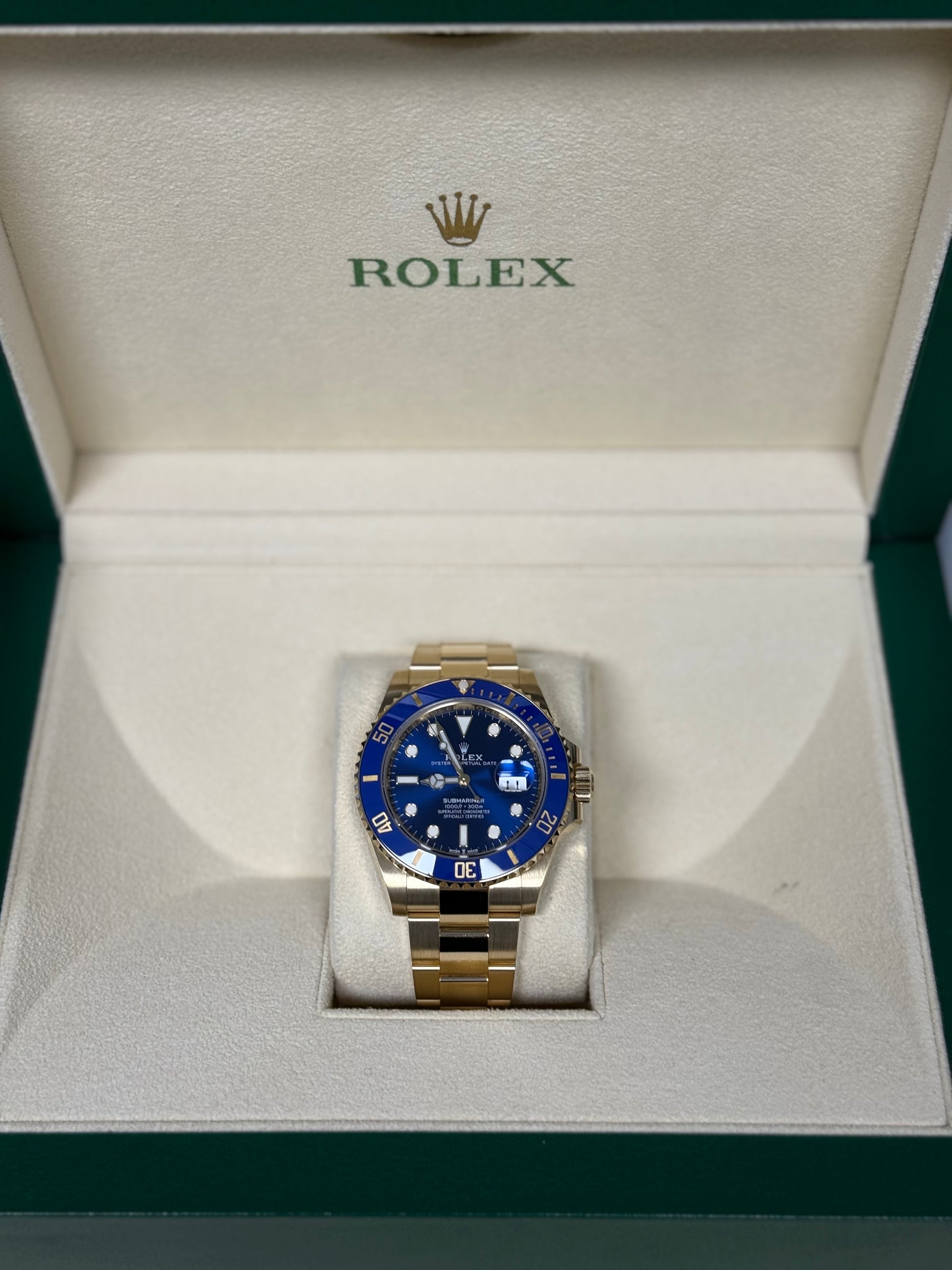 2022 ROLEX SUBMARINER ‘BLUESY’ 41MM YELLOW GOLD BLUE DIAL 126618LB