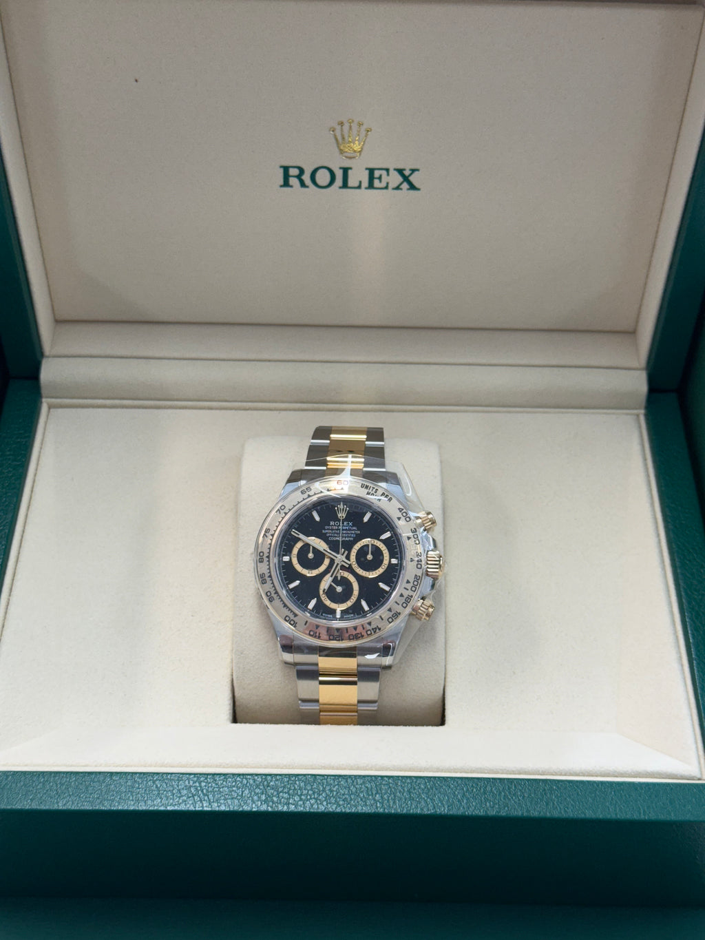 2025 ROLEX COSMOGRAPH DAYTONA TWO-TONE YELLOW GOLD BLACK DIAL 126503