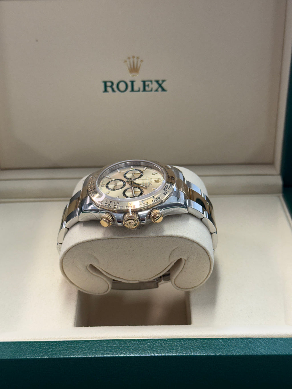 2025 ROLEX COSMOGRAPH DAYTONA TWO-TONE YELLOW GOLD CHAMPAGNE DIAL 126503